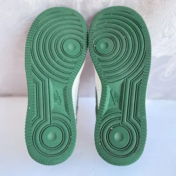 Nike Air Force 1 XXV '82 Size 3.5 Youth unisex (Women's 5) white/green low EUC - Picture 6 of 11